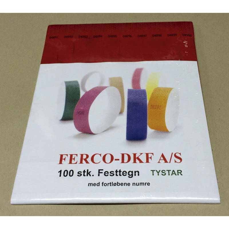 Festtegn TYSTAR 250x20mm r&oslash;d NoName 20x250