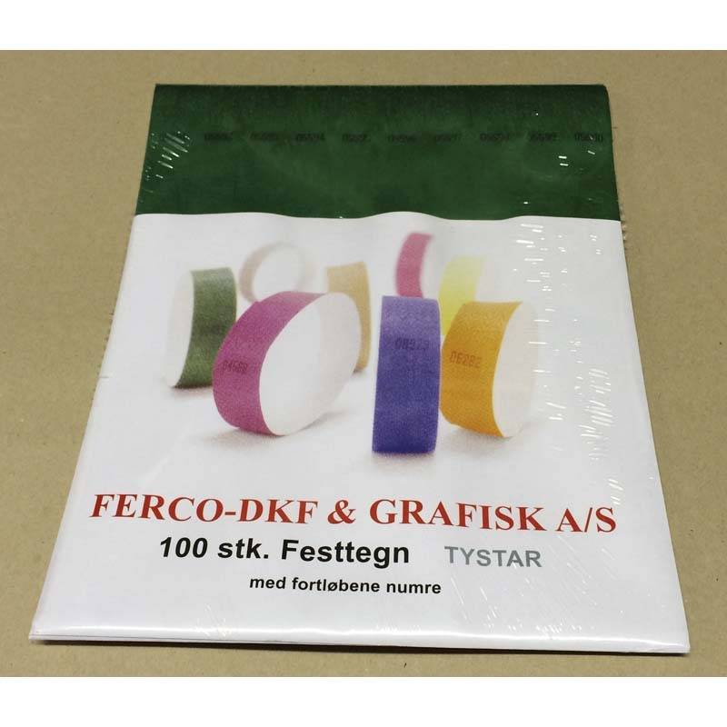 Festtegn TYSTAR 250x20mm gr&oslash;n NoName 20x250