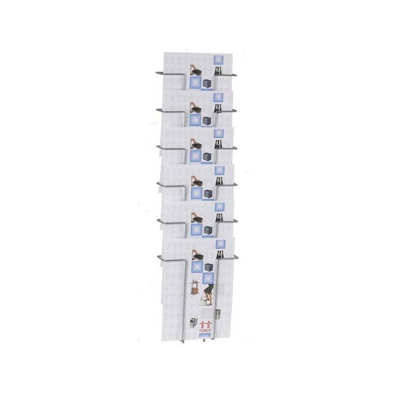 Brochureholder TWIN Agenda A4 6 fag t/v&aelig;g B235xD75xH774mm