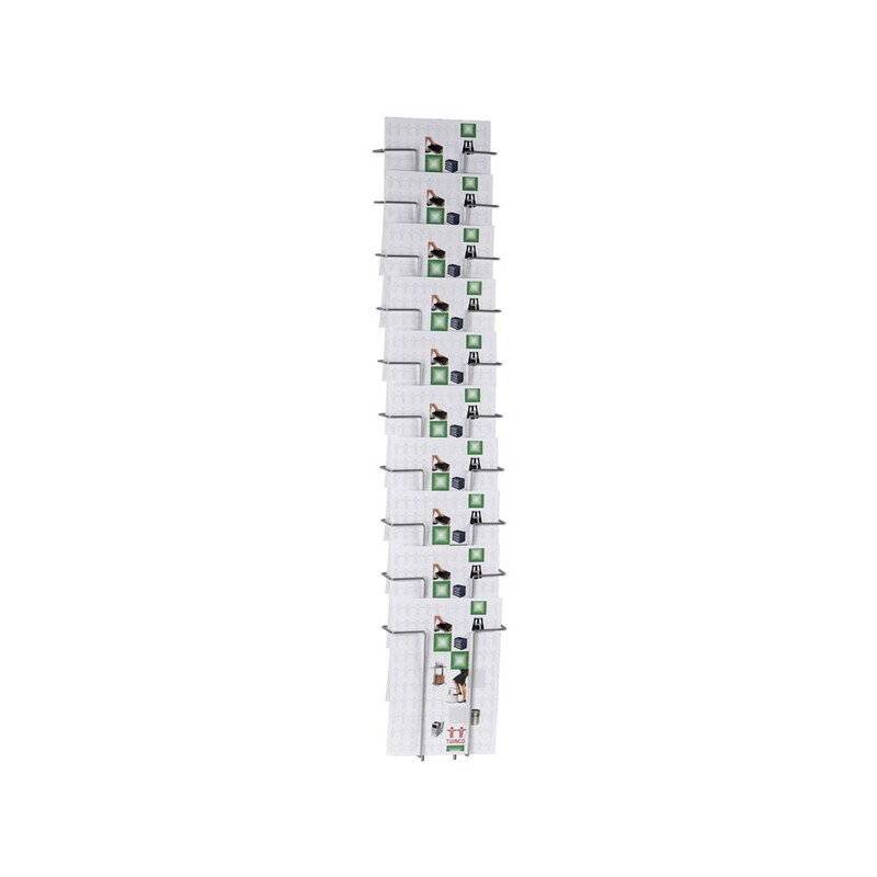 Brochureholder TWIN Agenda A4 10 fag t/v&aelig;g B232xD75xH1152mm