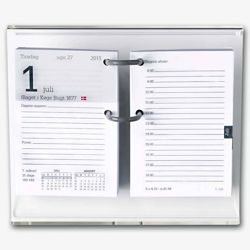Kalenderstativ acryl ufarvet t/1400 00, 3666 00