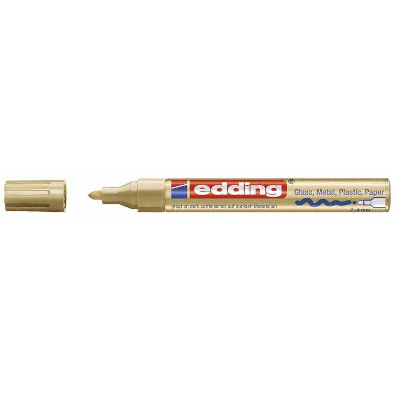Paint marker Edding 750 permanent guld 2-4mm rund spids