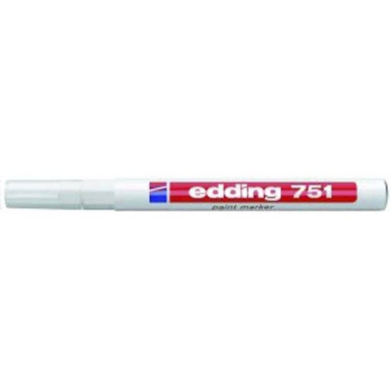 Paint marker Edding 751 permanent hvid rund spids 1-2mm