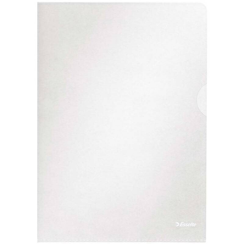 Plastomslag A4 Esselte 0,115mm klar pr&aelig;g 100stk/pak