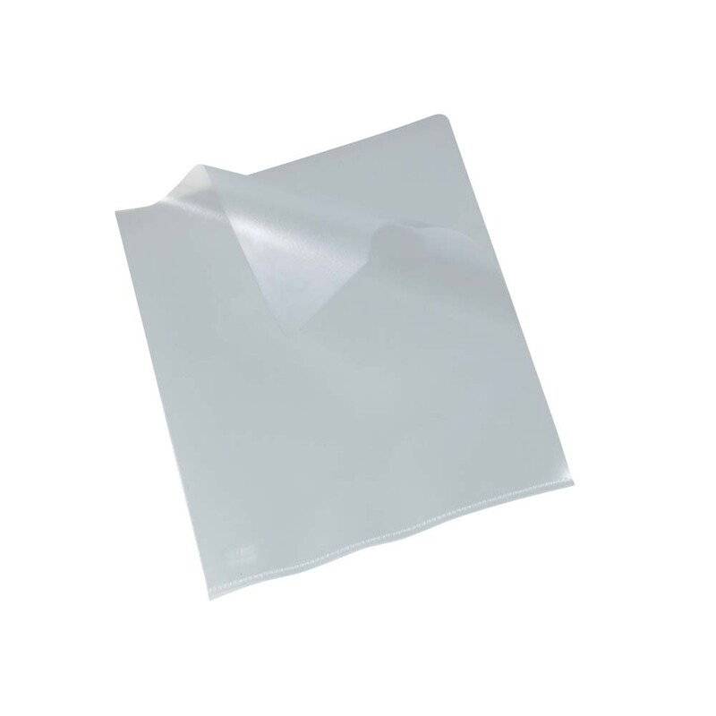 Plastomslag Bantex A4 0,08mm &aring;ben top/h&oslash;jre pr&aelig;get 100stk/pak