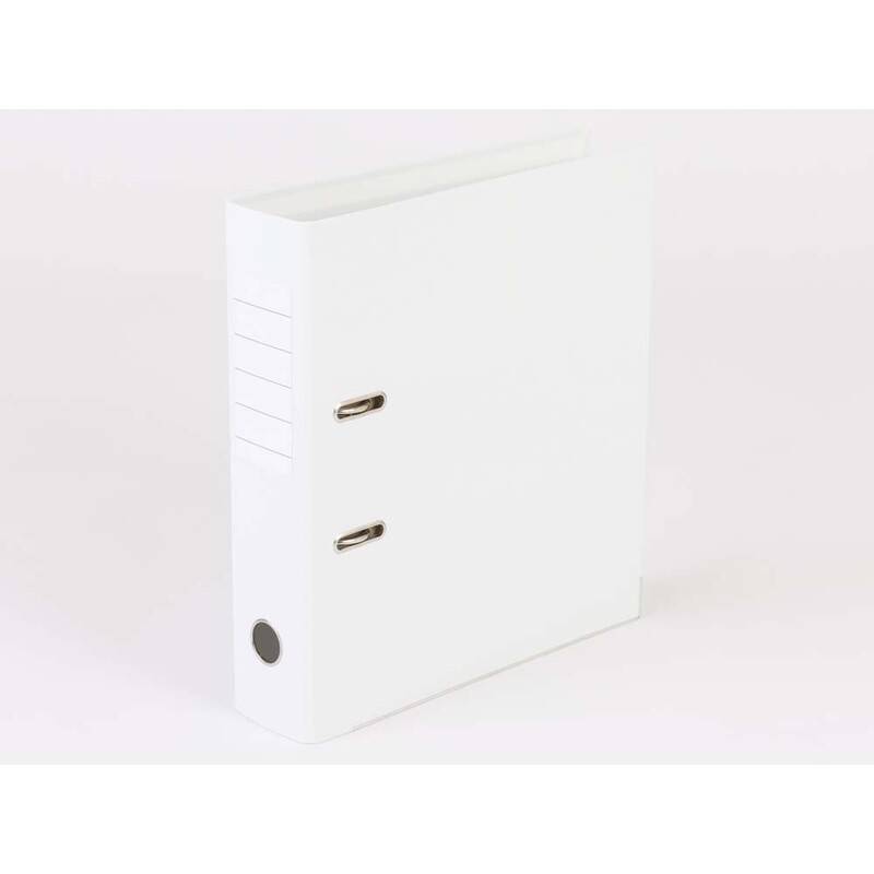 Brevordner Q-Line hvid A4 metalskinne 75mm ryg