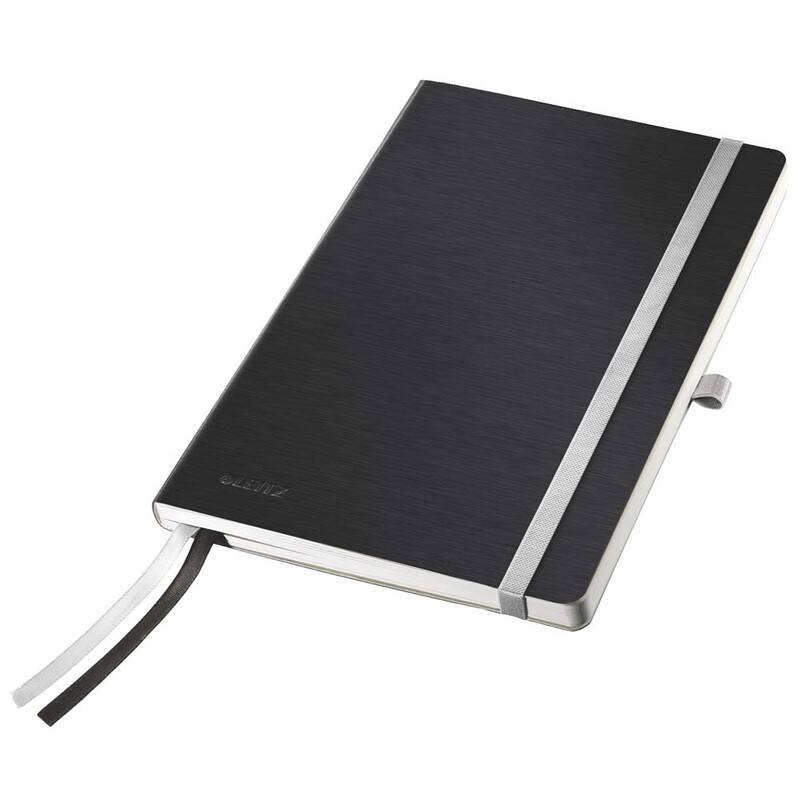 Notesblok Style A5 Soft linieret sort 80ark