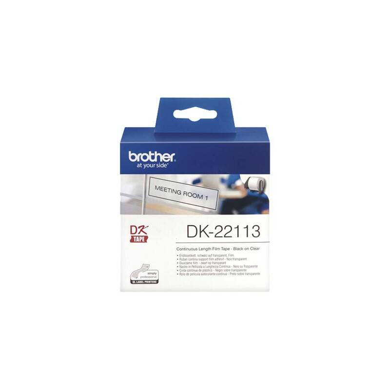 Brother labels 62mmx15,24m clear film