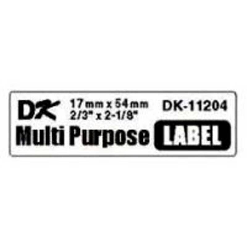 Label Brother hvid DK11204 17x54mm multi 400stk/rul