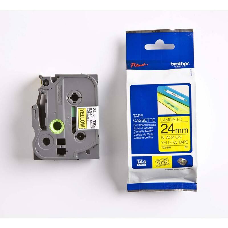 Brother TZe 651 tape 24mmx8m black/yellow