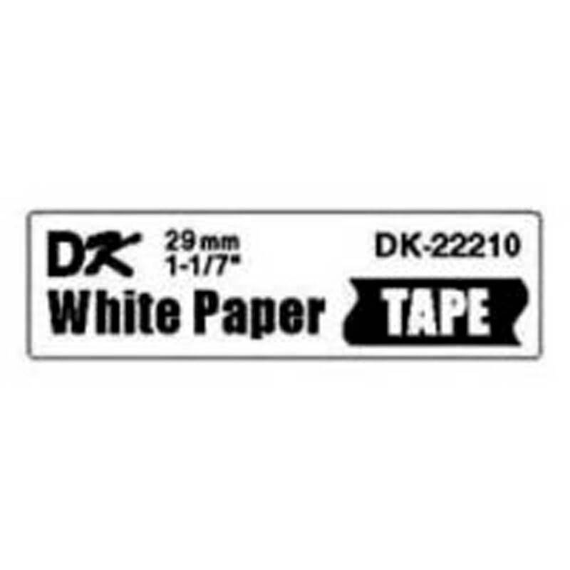 Label Brother hvid DK-22210 29mmx30,48m sort p&aring; hvid