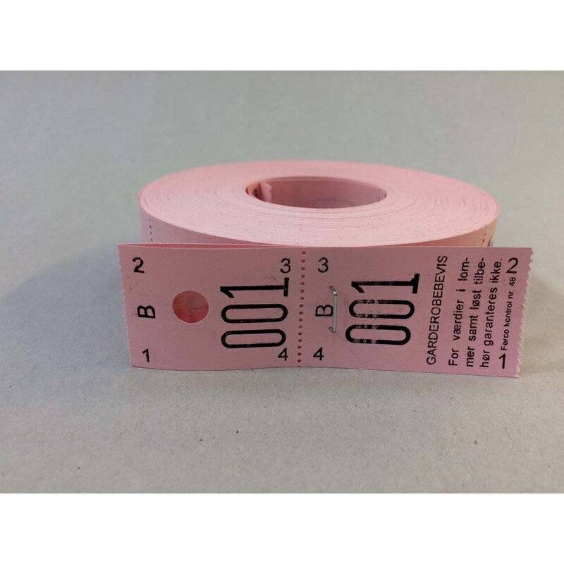Garderobenumre rosa 2-delt 48 2x500stk