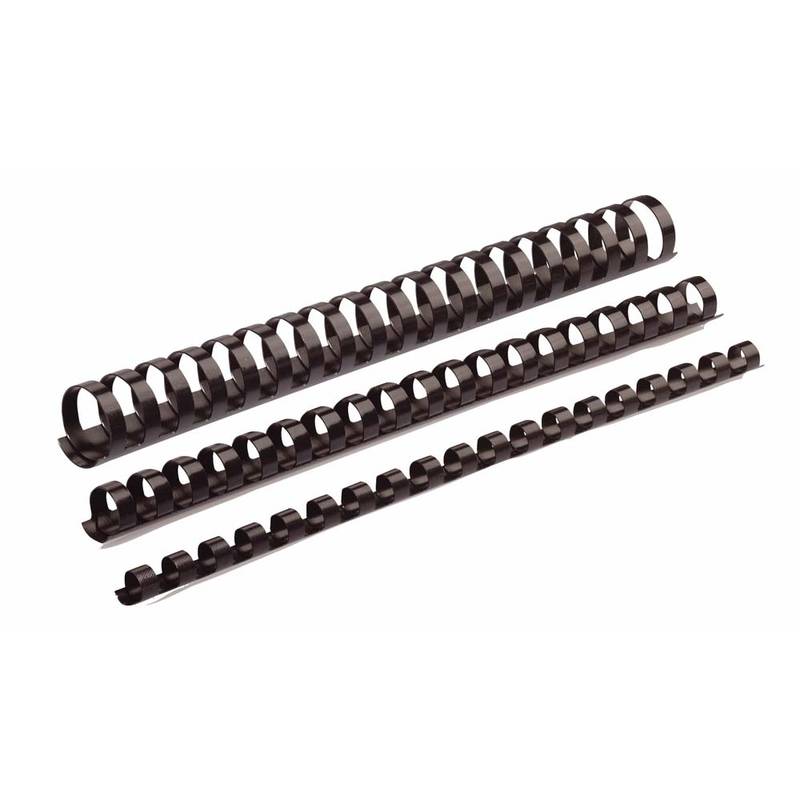 Spiralrygge Fellowes 12mm sort A4 100stk/pak 56-80ark