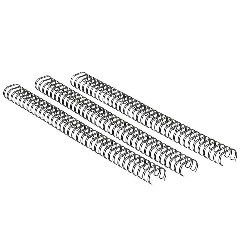 Spiralrygge Fellowes 3:1 wire 6mm s&oslash;lv A4 2-35stk 100stk/pak