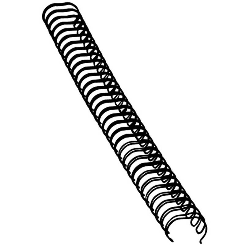 Spiralrygge Fellowes 3:1 wire 12mm sort A4 100stk/pak
