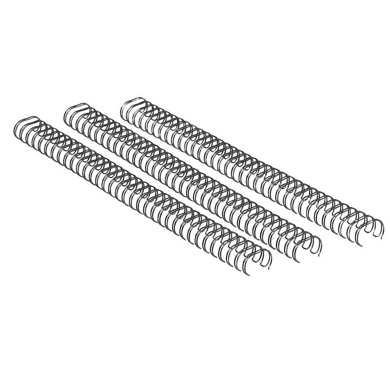 Spiralrygge Fellowes 3:1 wire 10mm s&oslash;lv A4 61-80ark 100stk/pk