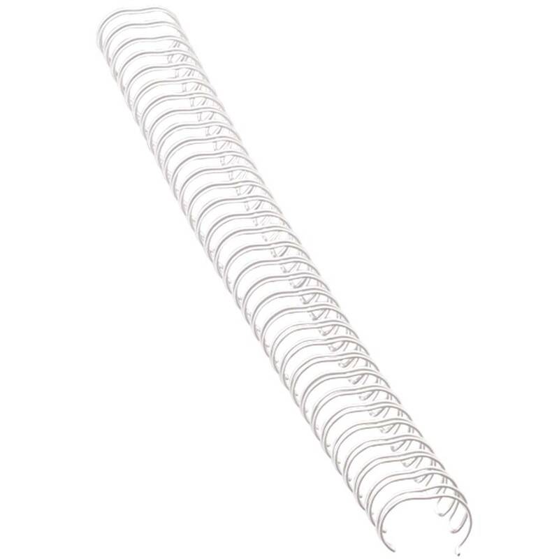 Spiralrygge Fellowes 3:1 wire 14mm hvid A4 34 ringe 100stk/pk