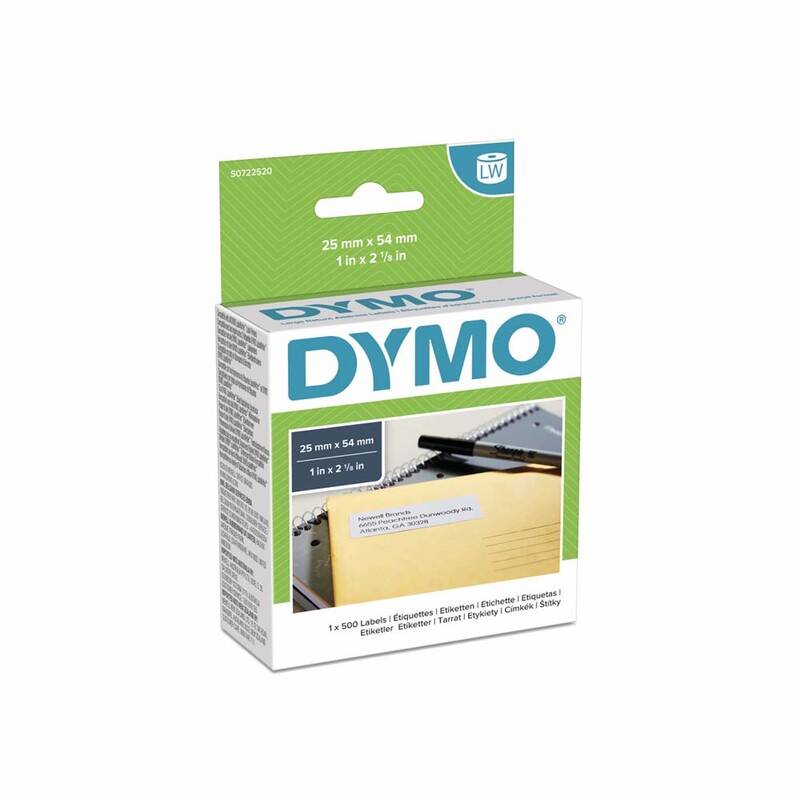Etiketter returadresse DYMO hvide 25x54mm 500stk/rul 11352