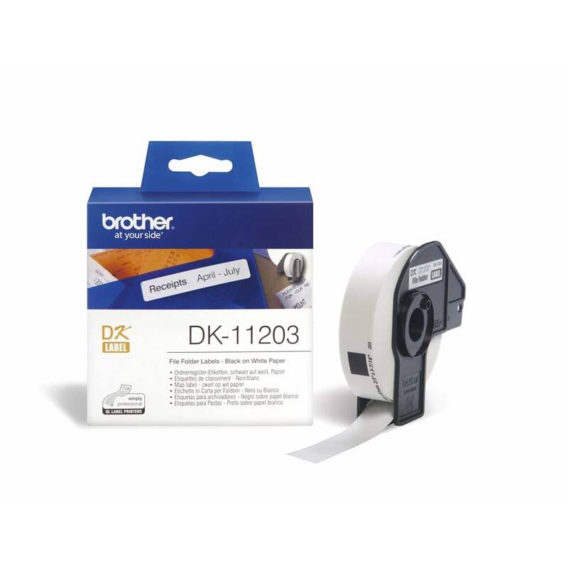 Label Brother hvid DK11203 17x87mm 300stk/rul