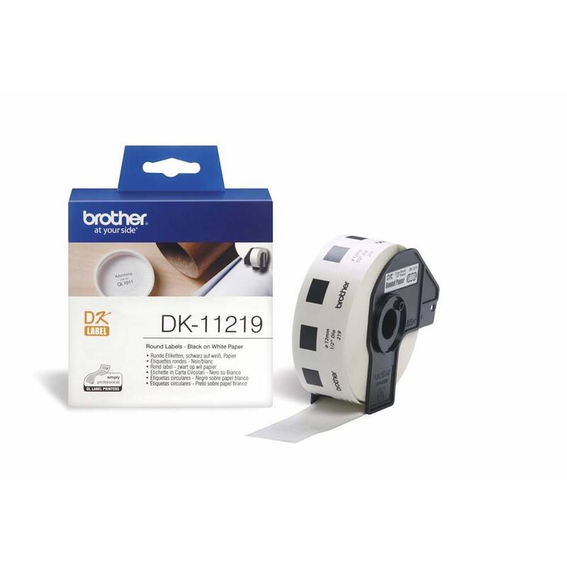 Round labels &oslash;12 white paper (1200)