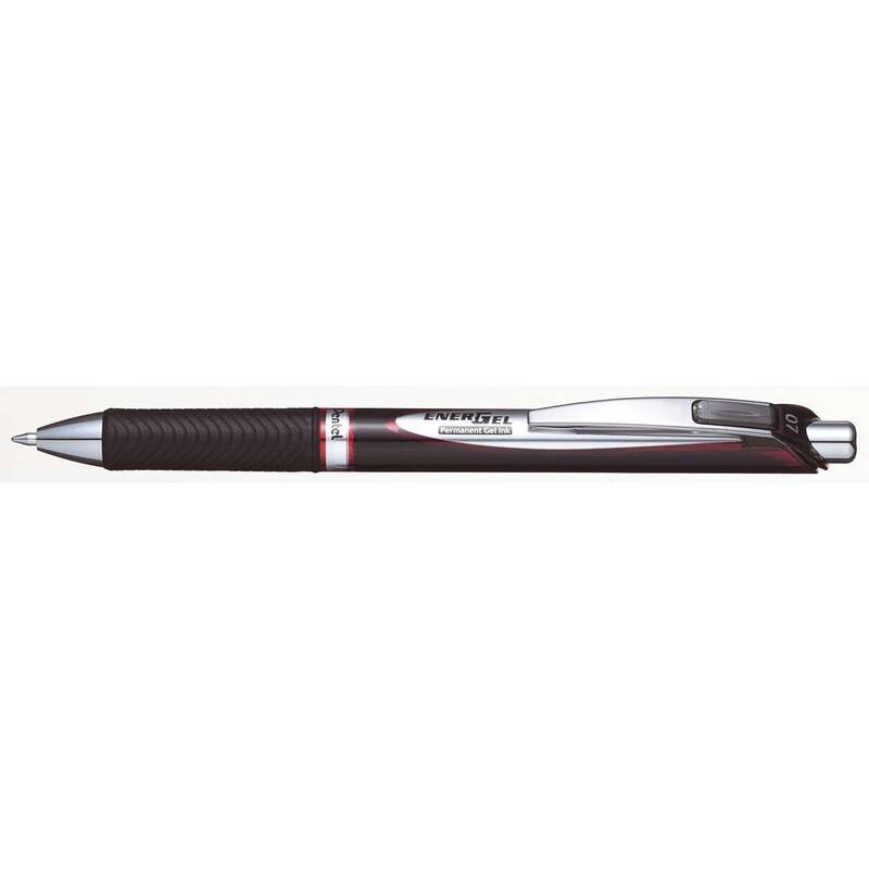 Rollerpen Pentel EnerGel r&oslash;d BLP77-BX 0,7mm permanent