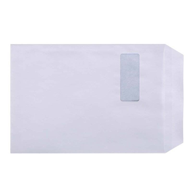 Kuverter m/rude hvid 229x324mm C4p 90g 13746 500stk/pak