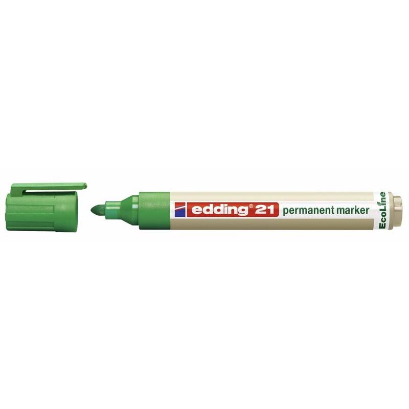 Marker Edding 21 ECOLINE gr&oslash;n perm. 1,5-3mm rund spids