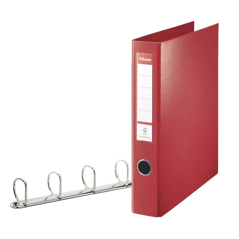 Ringordner Esselte A4 4DR/40 mm r&oslash;d 210x297mm antal ringe: 4