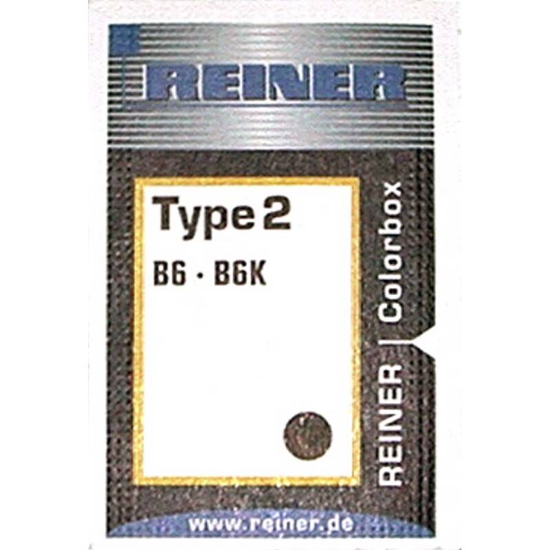 Stempelpude i box Reiner sort b6 type 2 6 cifre