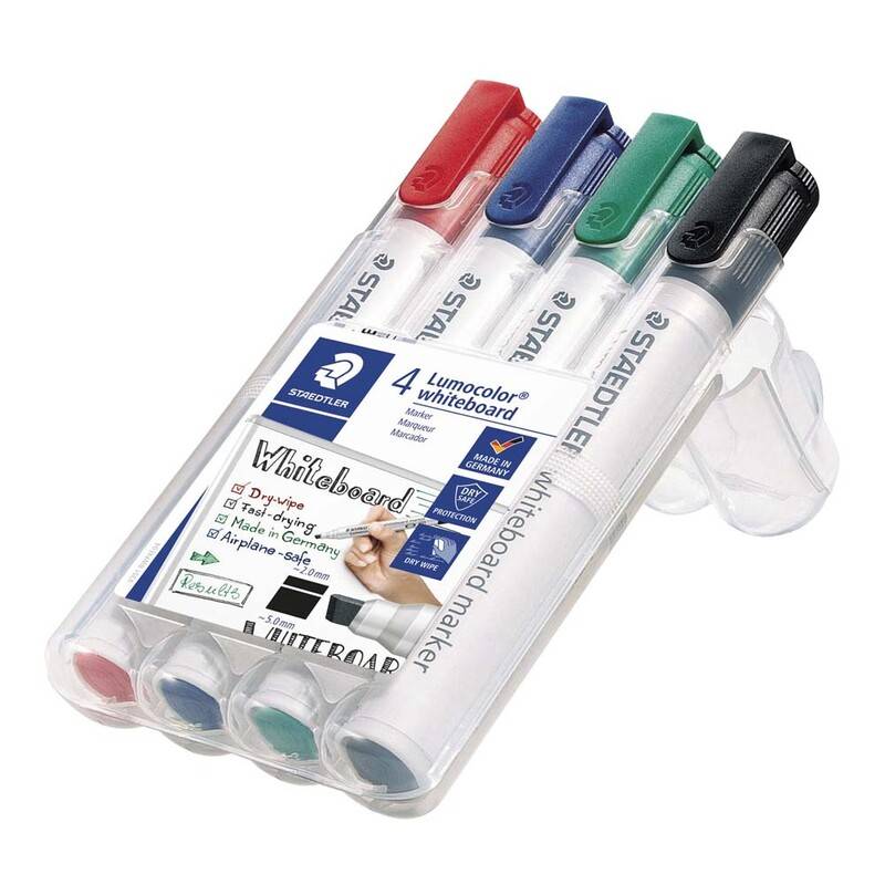 Whiteboardmarker Lumocolor 4stk/s&aelig;t ass. 2-5mm 351BWP-4
