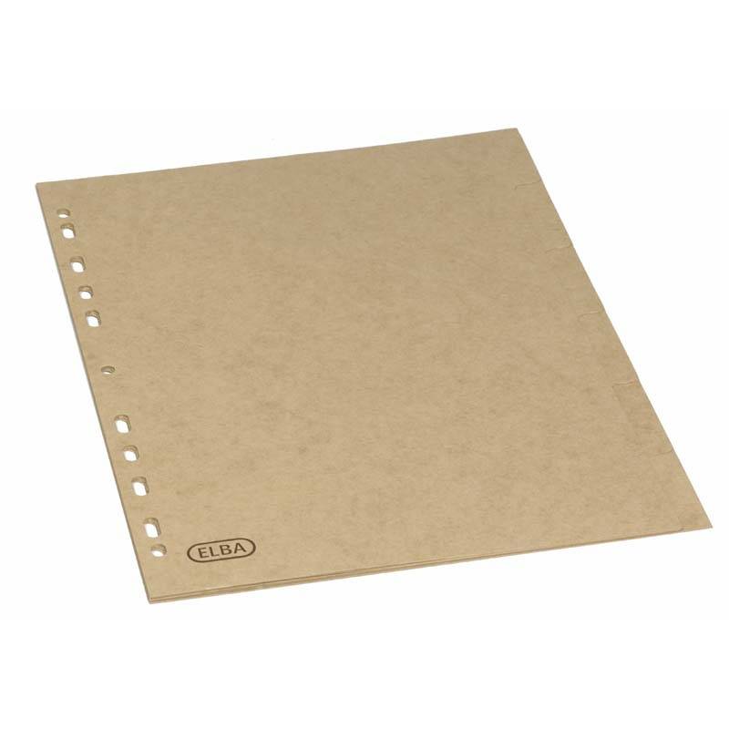 Faneblade Elba A4 naturkarton 280g 6-delt