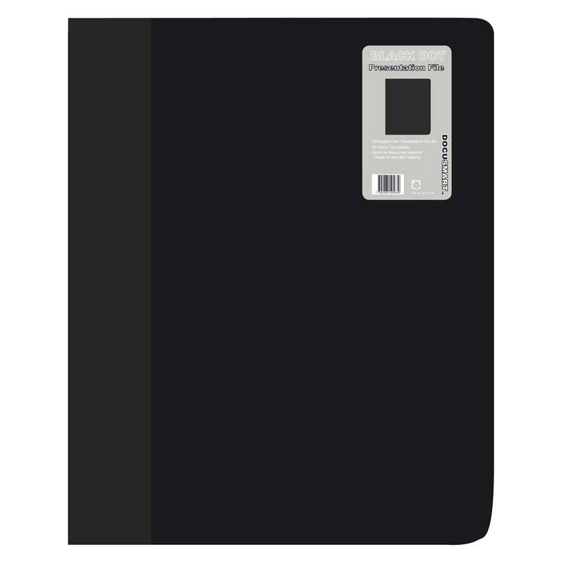 Demomappe PP bnt A4 sort m/20 lommer BNT Docusmart 210x297mm plastik