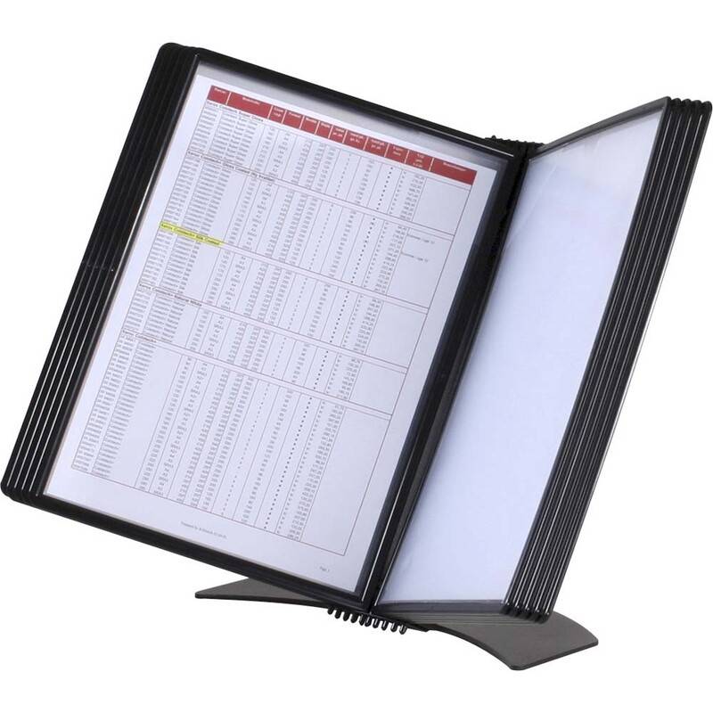 Registersystem A4 Easymount t/10 lommer sort bordmodel