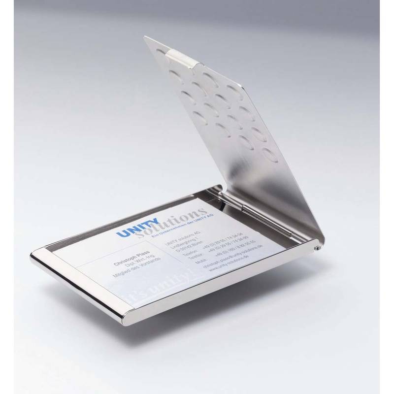 Visitkort box Durable chrome T/20 kort max 95x58mm 2440-23