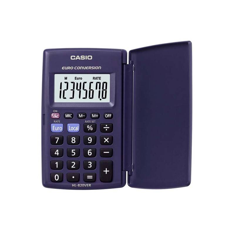 Lommeregner Casio HL-820VER 8 cifre - beskyttelsesl&aring;g