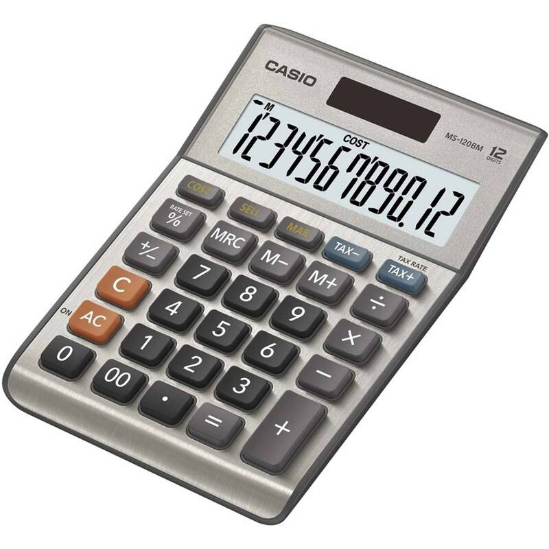 Lommeregner Casio MS120BM euro/12 cifre