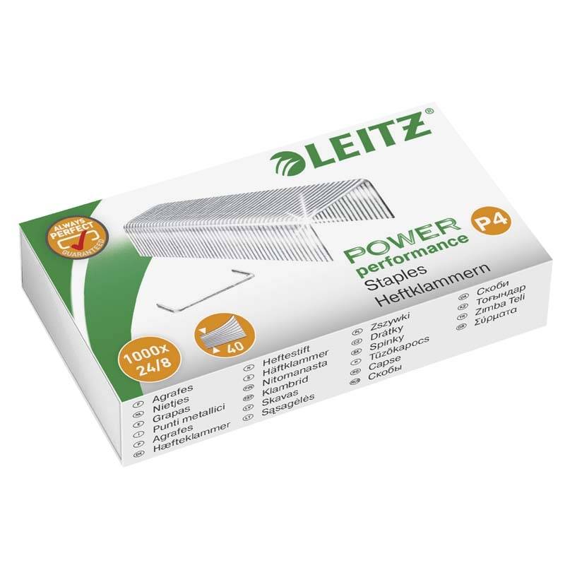 H&aelig;fteklamme Leitz 24/8 1000stk/pak H&aelig;fteklammer Leitz 5504