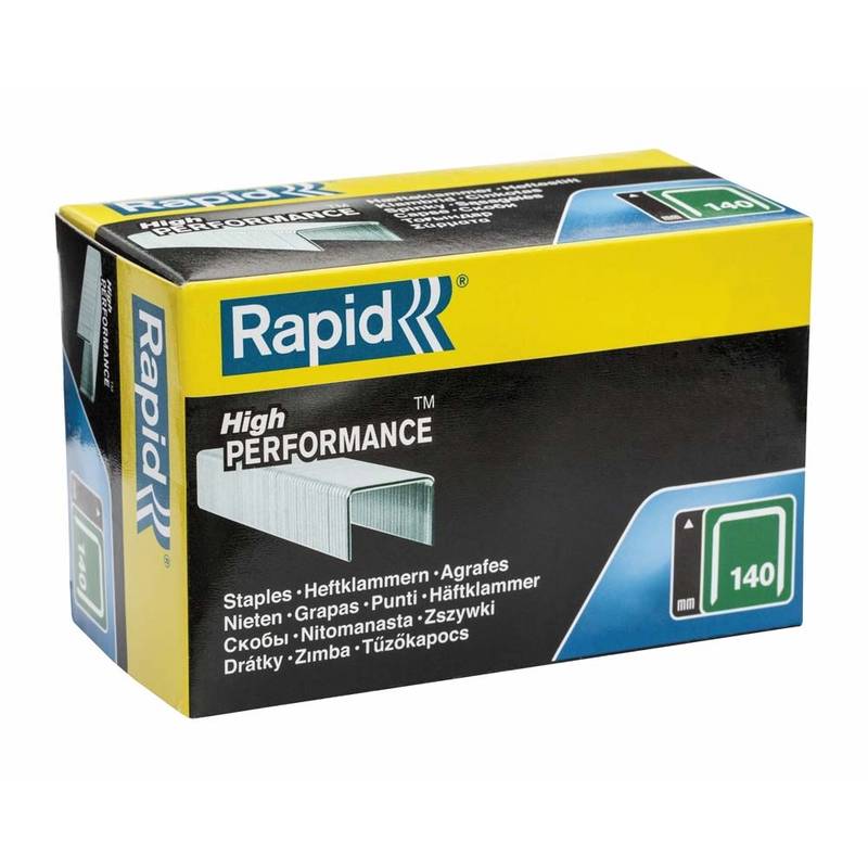 H&aelig;fteklammer Rapid 140/10 5000stk/pak metal karton a 5000 stk