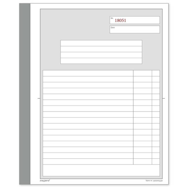Duplikatbog 2x50bl 148x200mm 92 2204 40