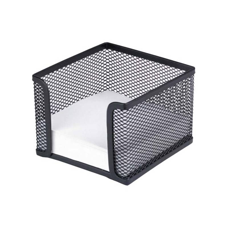 Memoholder tr&aring;d metal sort inkl. blok BNT