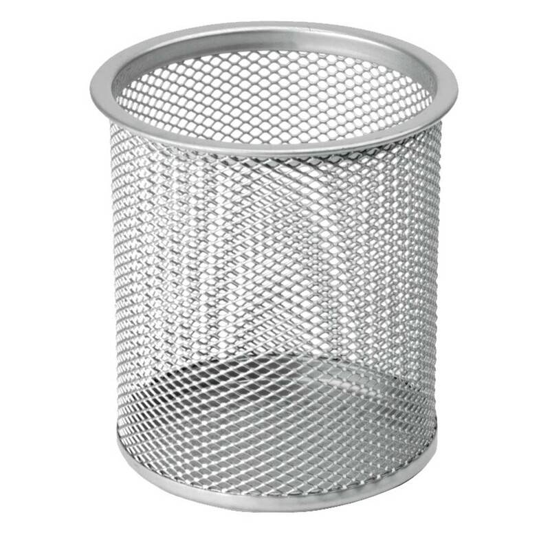 Penneholder tr&aring;d metal s&oslash;lv &Oslash;90mm H100mm