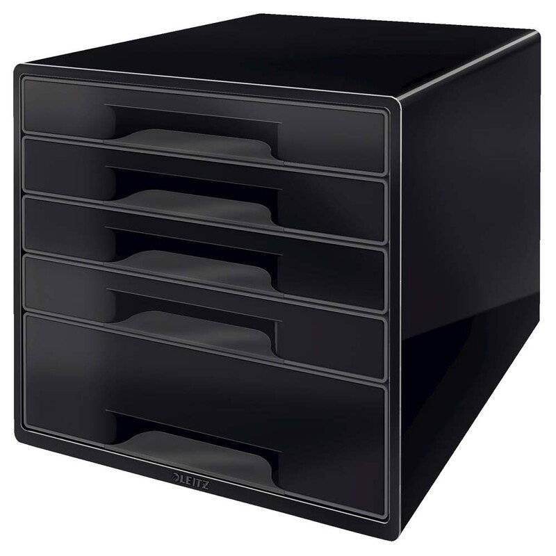 Skuffekabinet Leitz Desk Cube 5-skuffer sort