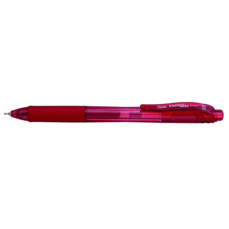Rollerpen Pentel BLN105 0,5mm r&oslash;d Gelpen Pentel Energel