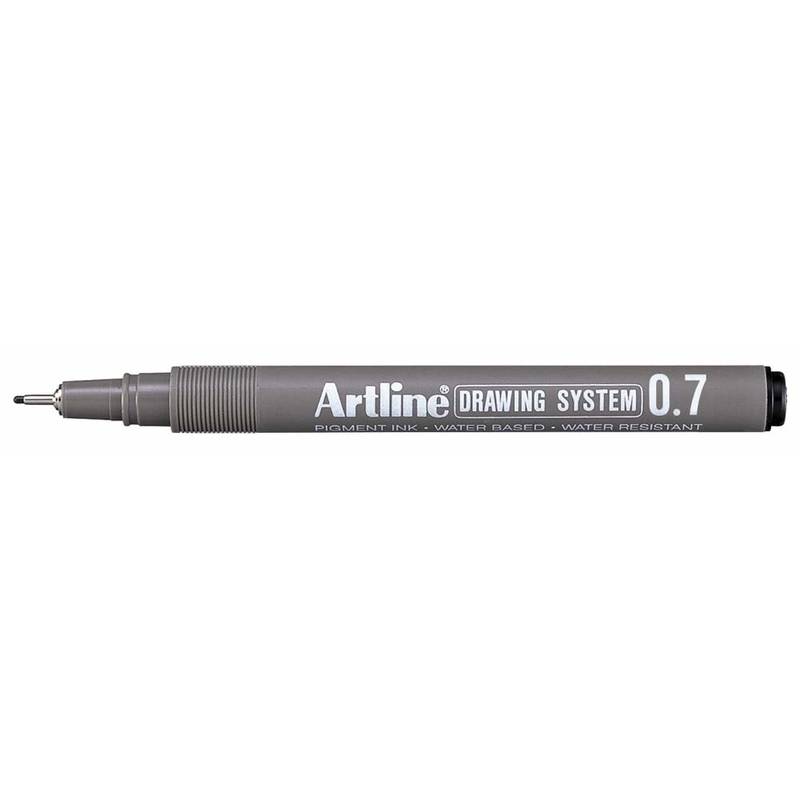 Drawingpen Artline EK237 sort 0,7mm Fiberpen
