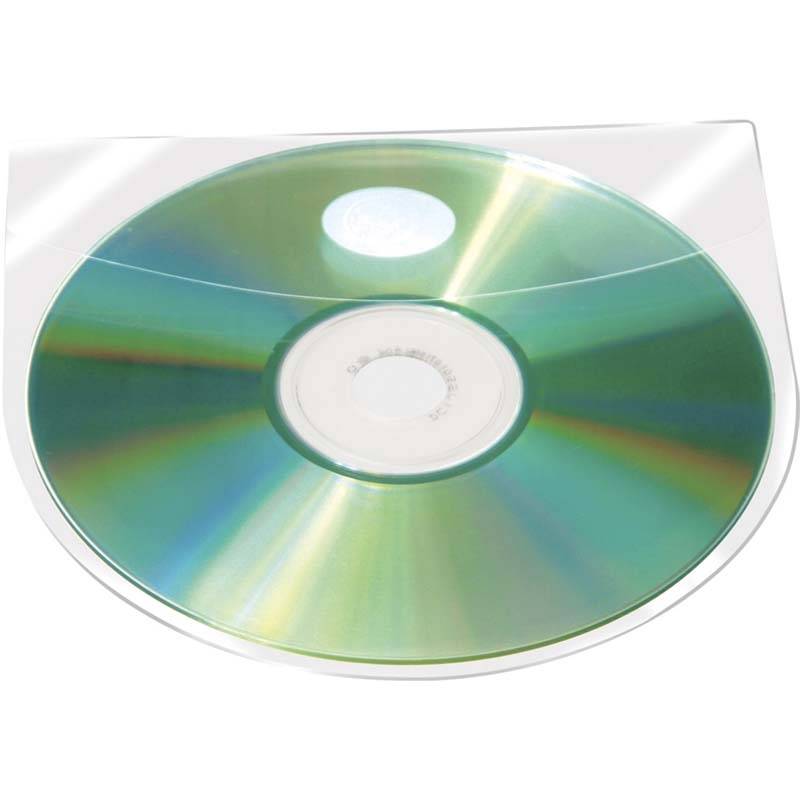 CD-lomme m/klap 127x127mm selvkl&aelig;b. 6stk/pak