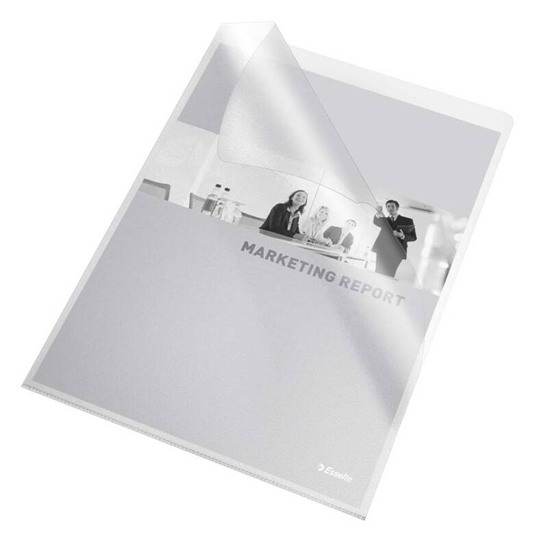 Plastomslag A4 Esselte 0,115mm klar 10stk/pak