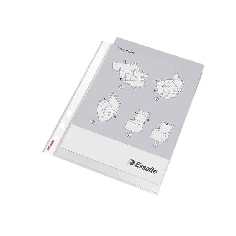 Plastlomme Esselte A5 0,85mm premium pr&aelig;g 10stk/pak