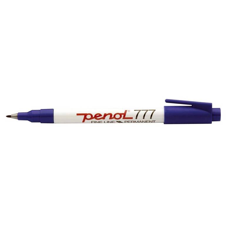 Marker Penol 777 bl&aring; 1,0mm Spids permanent