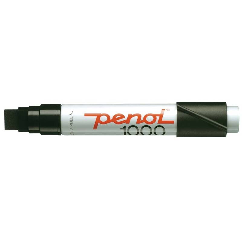 Marker Penol 1000 sort 3-16mm Skr&aring; spids permanent