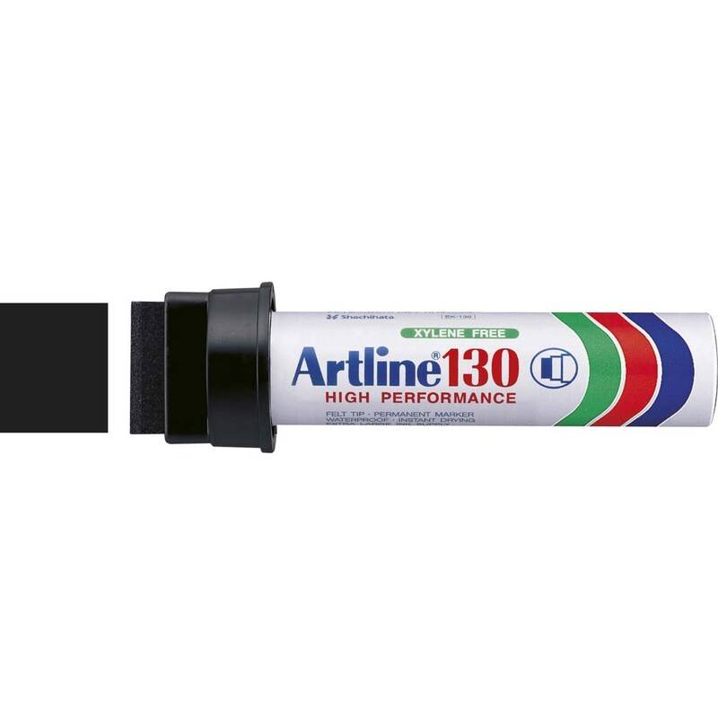 Marker Artline EK130 sort permanent 30mm firkantet spids